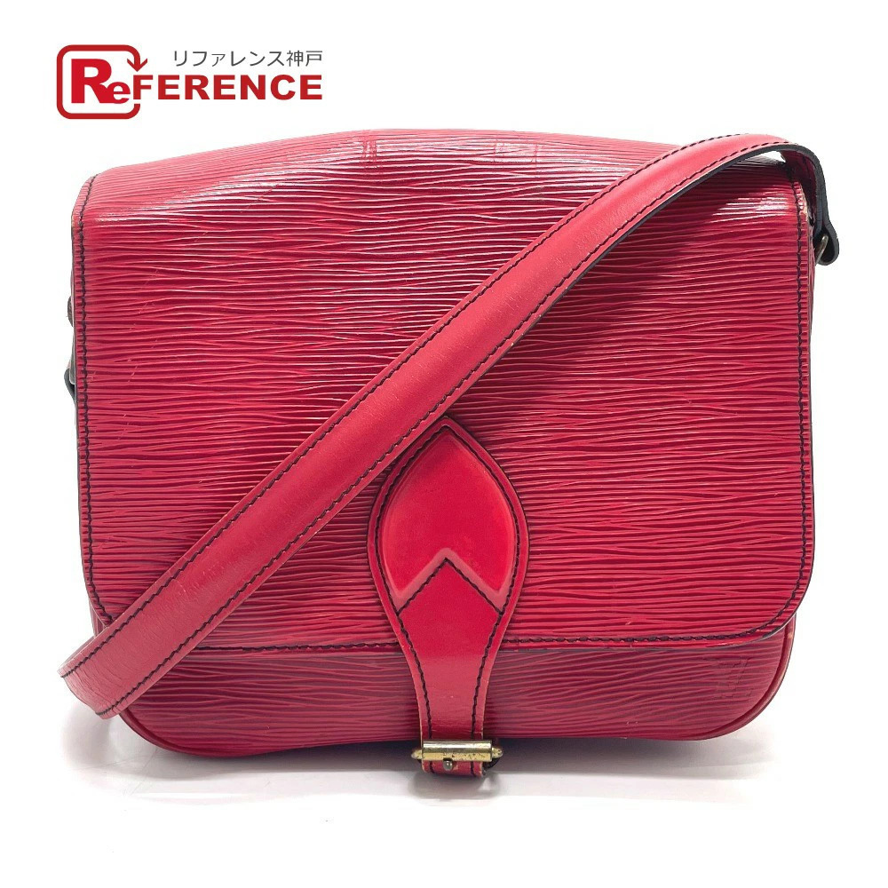 LOUIS VUITTON Epi Cartouchiere Bag Clutch Crossbody Shoulder Castilian Red